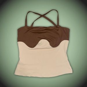 Isalis Contrast Tube Tank Top